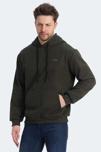 Slazenger KICKSON Erkek Sweatshirt Haki - Thumbnail