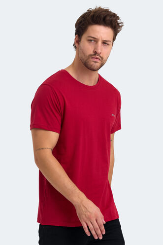 Slazenger KIELD Erkek T-Shirt Bordo - Thumbnail