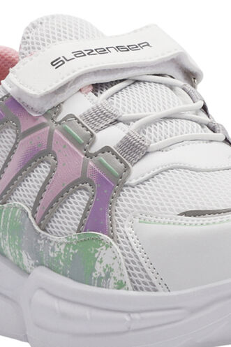 Slazenger KIKI Girls' Kids' Sneaker Shoes White - Green - Thumbnail