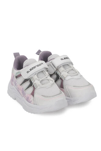 Slazenger KIKI Kız Çocuk Sneaker Ayakkabı Beyaz - Lila - Thumbnail
