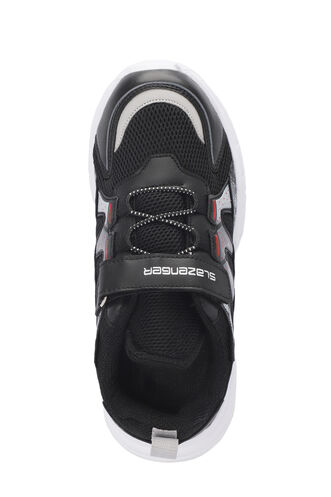 Slazenger KIKI Unisex Çocuk Sneaker Ayakkabı Siyah - Kırmızı - Thumbnail