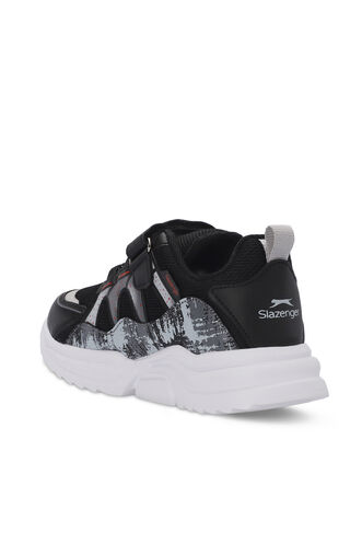 Slazenger KIKI Unisex Çocuk Sneaker Ayakkabı Siyah - Kırmızı - Thumbnail