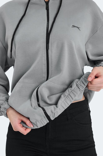 Slazenger KIMBERLEY Kadın Sweatshirt Gri - Thumbnail