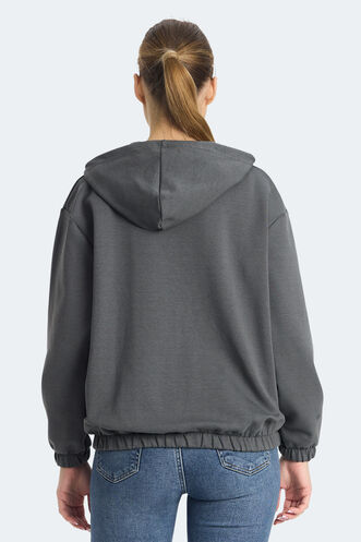 Slazenger KIMBERLEY Kadın Sweatshirt Koyu Gri - Thumbnail