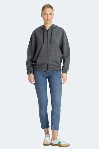 Slazenger KIMBERLEY Kadın Sweatshirt Koyu Gri - Thumbnail