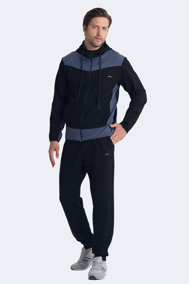 Slazenger KIMO Erkek Eşofman Takımı Siyah - Koyu Gri
