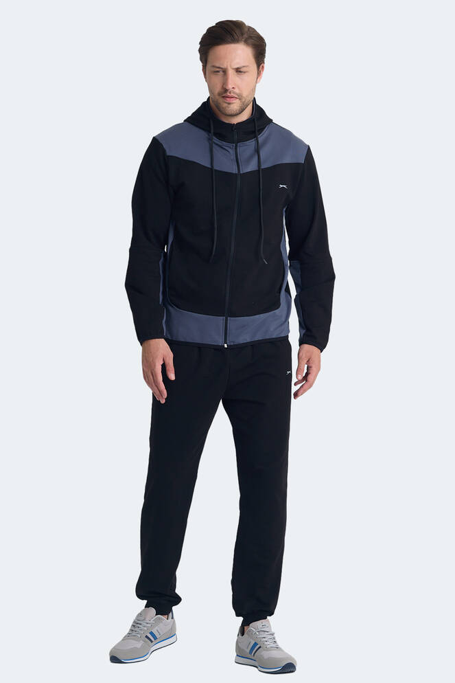 Slazenger KIMO Erkek Eşofman Takımı Siyah - Koyu Gri