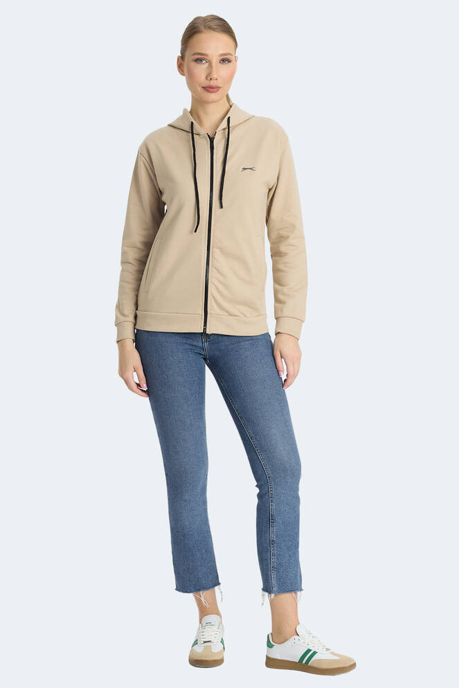 Slazenger KINET Kadın Sweatshirt Bej