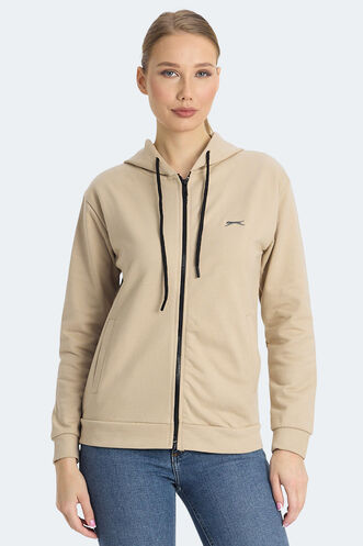 Slazenger - Slazenger KINET Kadın Sweatshirt Bej