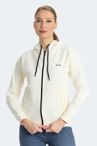 Slazenger - Slazenger KINET Kadın Sweatshirt Ekru