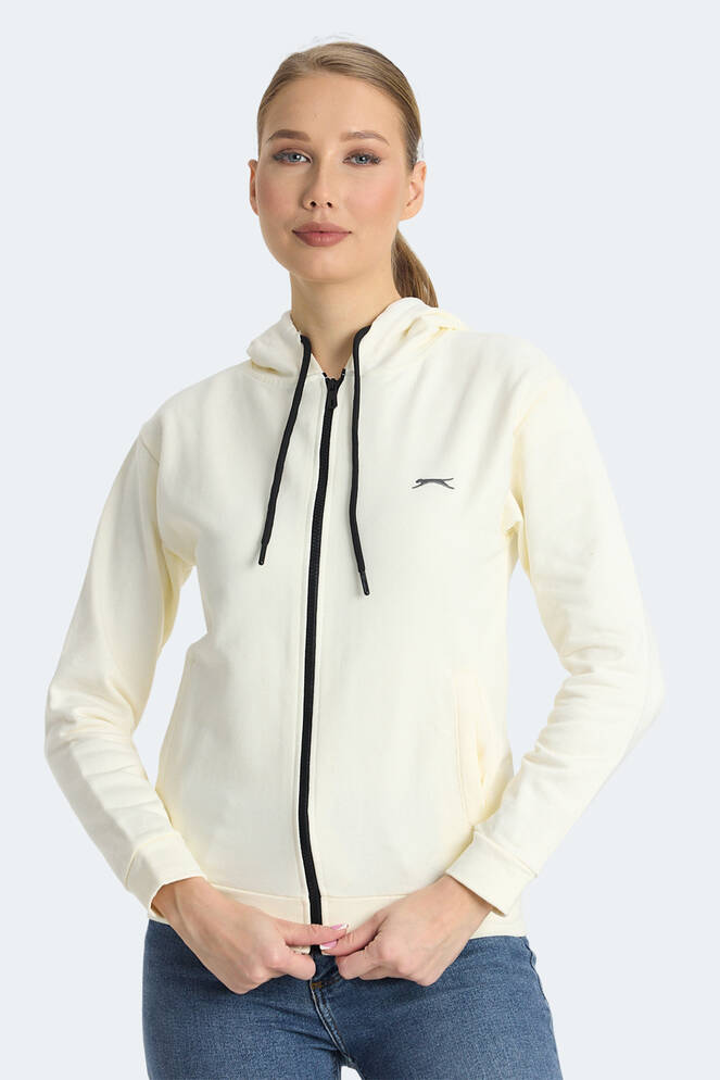 Slazenger KINET Kadın Sweatshirt Ekru
