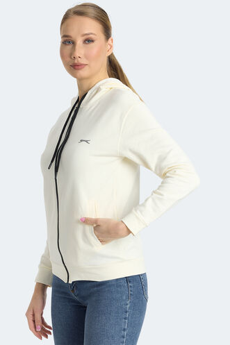 Slazenger KINET Kadın Sweatshirt Ekru - Thumbnail