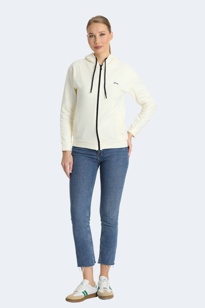 Slazenger KINET Kadın Sweatshirt Ekru