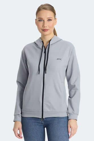Slazenger - Slazenger KINET Kadın Sweatshirt Gri