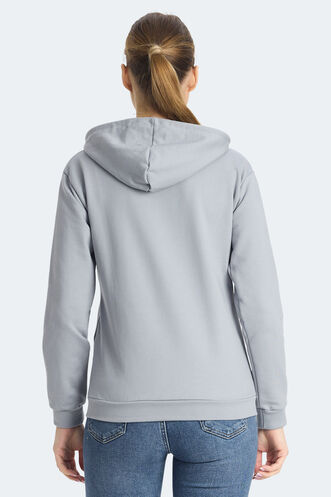 Slazenger KINET Kadın Sweatshirt Gri - Thumbnail