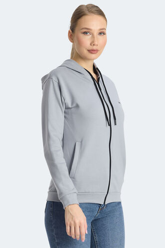 Slazenger KINET Kadın Sweatshirt Gri - Thumbnail