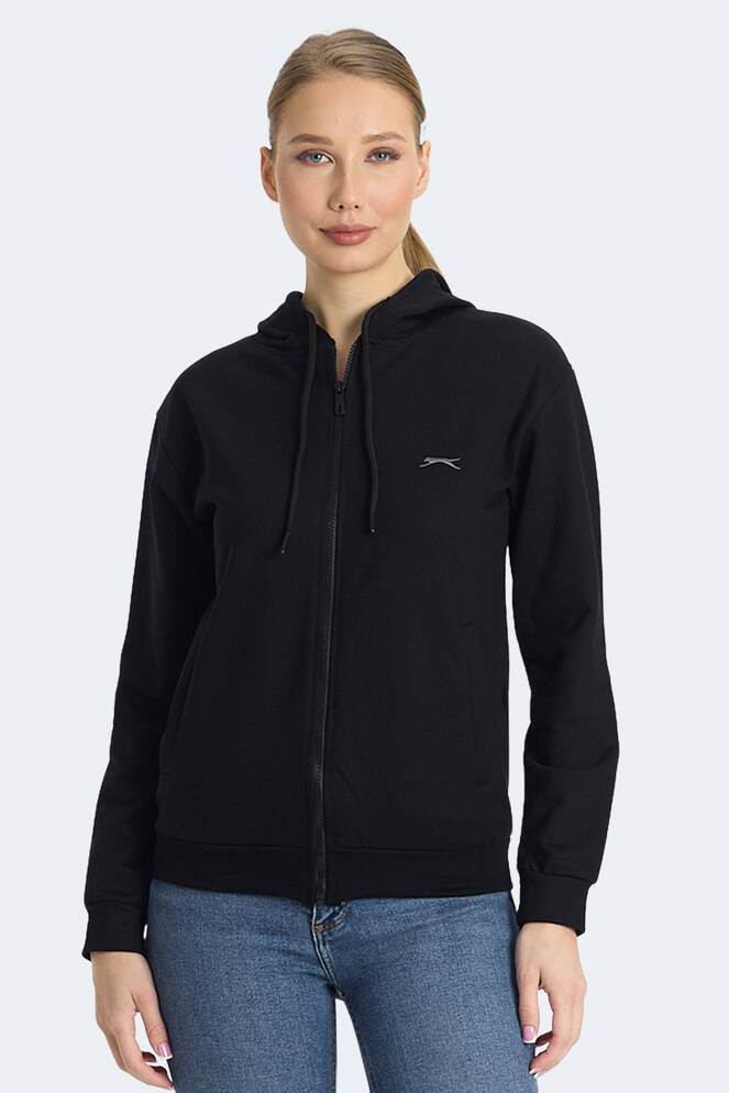 Slazenger KINET Kadın Sweatshirt Siyah