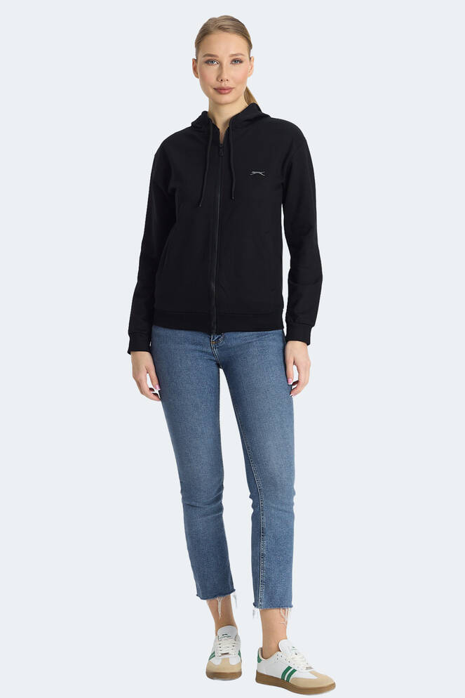 Slazenger KINET Kadın Sweatshirt Siyah