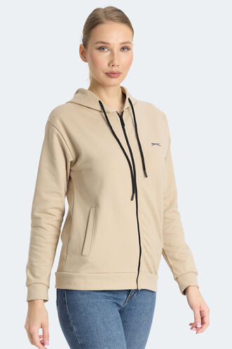 Slazenger KINET Women's Sweatshirt Beige - Thumbnail