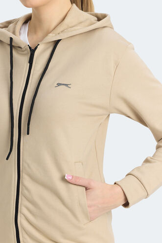 Slazenger KINET Women's Sweatshirt Beige - Thumbnail