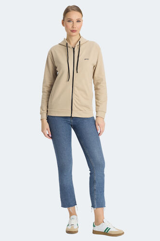 Slazenger KINET Women's Sweatshirt Beige - Thumbnail