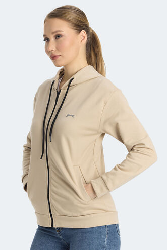 Slazenger KINET Women's Sweatshirt Beige - Thumbnail