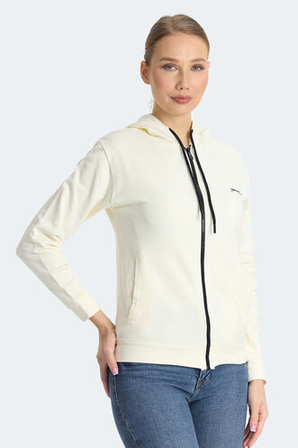 Slazenger KINET Women's Sweatshirt Ecru - Thumbnail