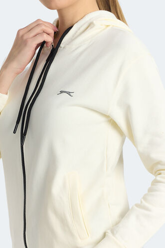 Slazenger KINET Women's Sweatshirt Ecru - Thumbnail