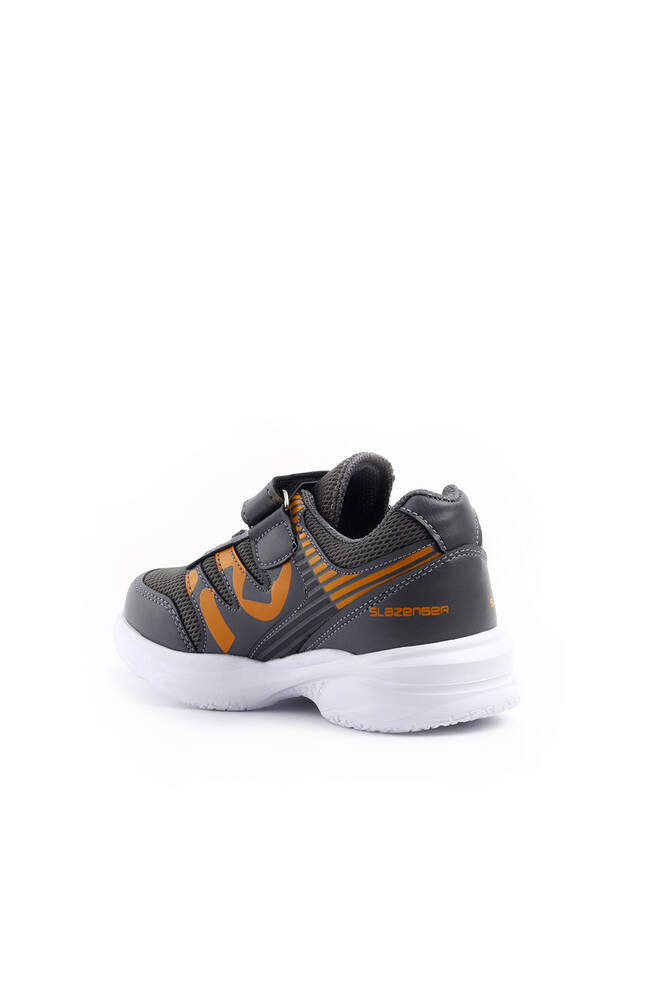 Slazenger KING Sneaker Erkek Çocuk Ayakkabı Koyu Gri - Turuncu