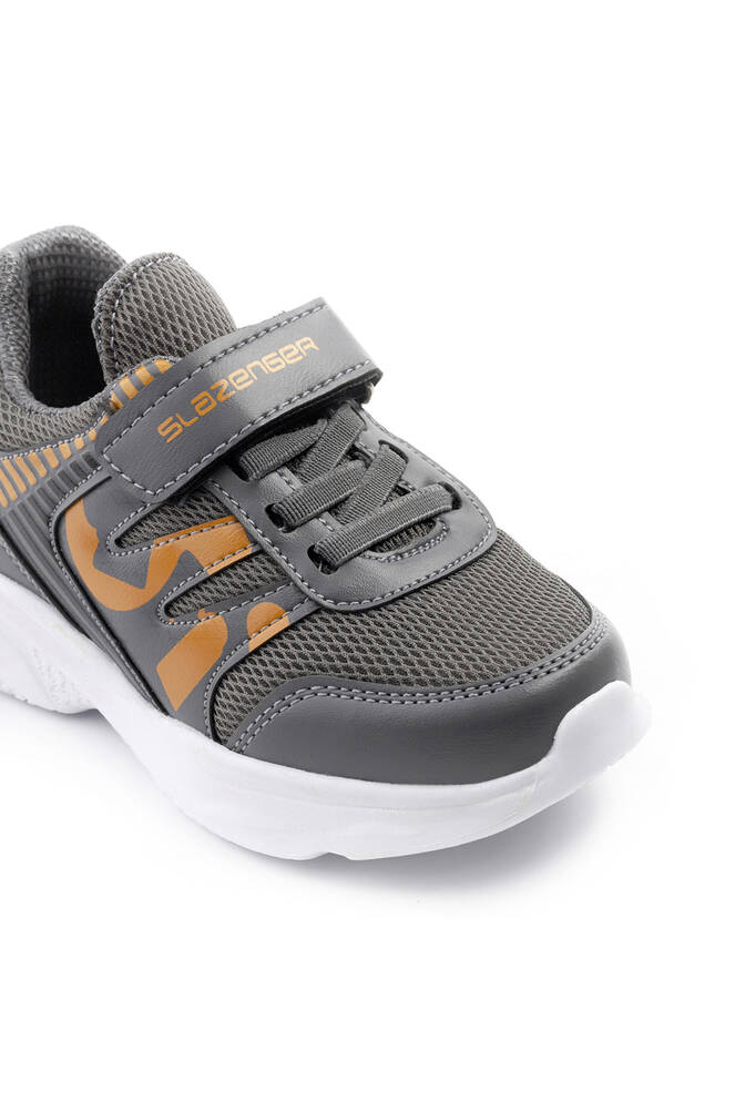 Slazenger KING Sneaker Erkek Çocuk Ayakkabı Koyu Gri - Turuncu