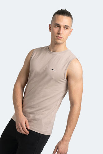 Slazenger KINGSHILL Erkek Taş Gri Tişört - Thumbnail