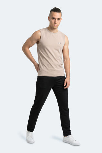 Slazenger KINGSHILL Erkek Taş Gri Tişört - Thumbnail