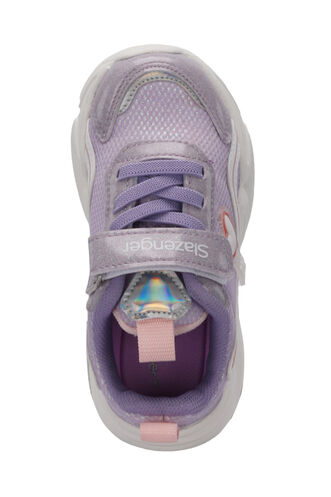 Slazenger KLARION Kız Çocuk Cırt Cırtlı Işıklı Taban Mor / Pembe Günlük Spor Ayakkabısı - Thumbnail