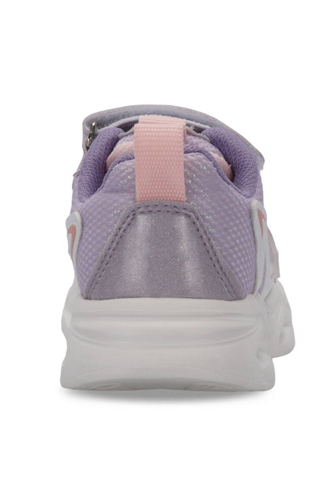 Slazenger KLARION Kız Çocuk Cırt Cırtlı Işıklı Taban Mor / Pembe Günlük Spor Ayakkabısı