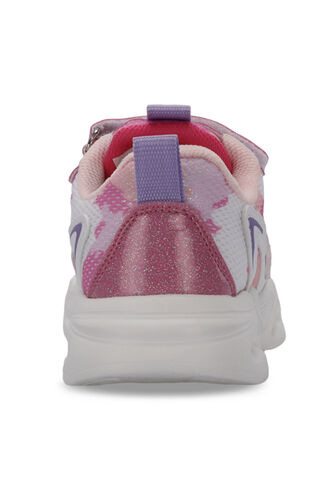 Slazenger KLARION Kız Çocuk Cırt Cırtlı Işıklı Taban Pembe Günlük Spor Ayakkabısı - Thumbnail