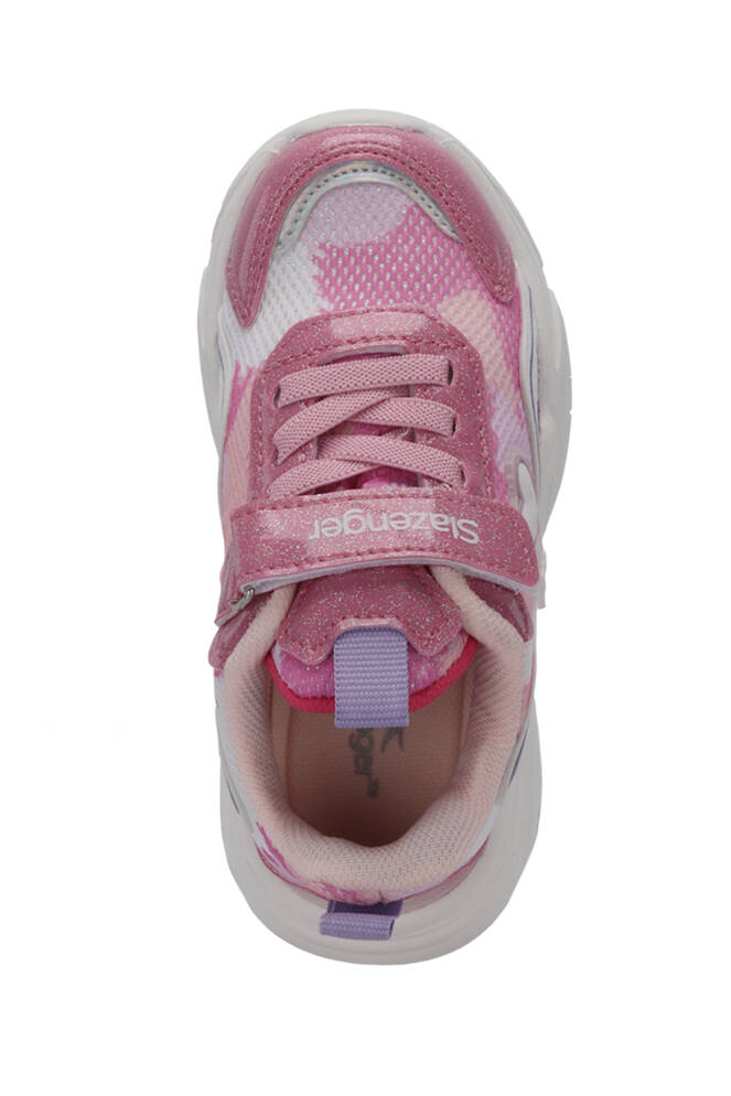 Slazenger KLARION Kız Çocuk Cırt Cırtlı Işıklı Taban Pembe Günlük Spor Ayakkabısı