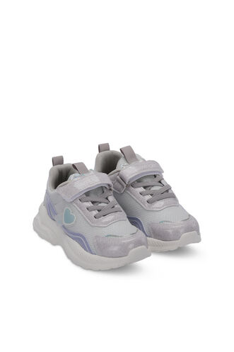 Slazenger KLARION Kız Çocuk Sneaker Ayakkabı Gri - Mor - Thumbnail