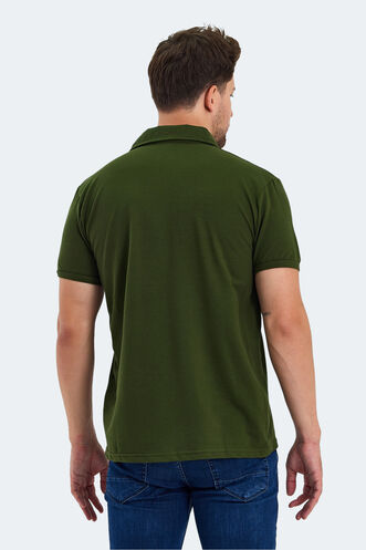 Slazenger KLASSE IN Erkek Polo Yaka Haki Tişört - Thumbnail