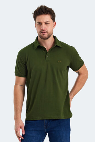 Slazenger KLASSE IN Erkek Polo Yaka Haki Tişört - Thumbnail