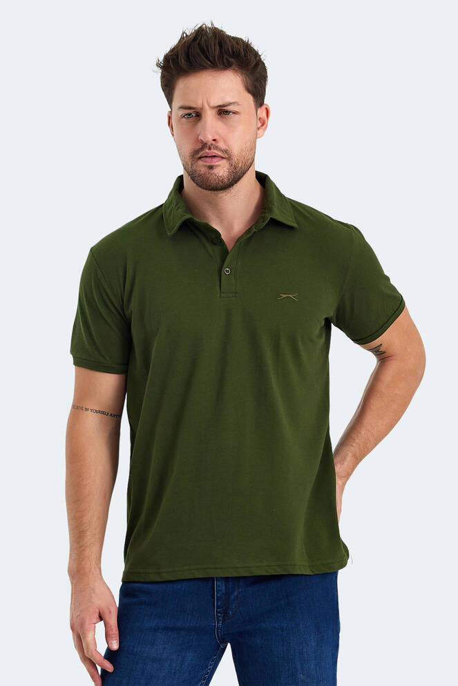 Slazenger KLASSE IN Erkek Polo Yaka Haki Tişört