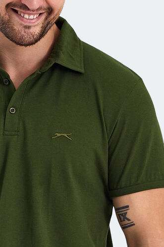 Slazenger KLASSE IN Erkek Polo Yaka Haki Tişört - Thumbnail