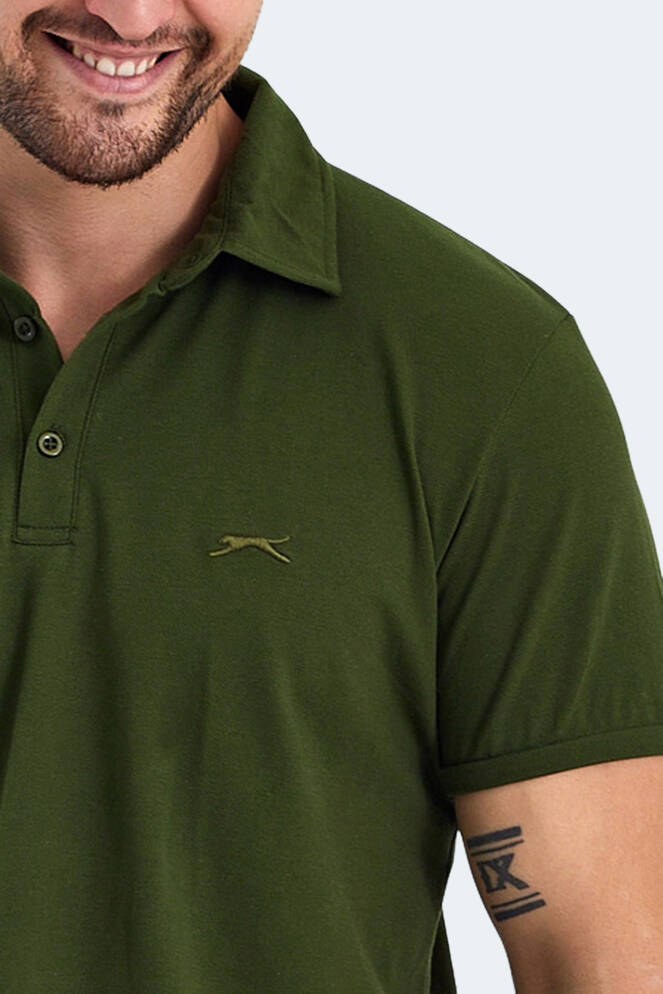 Slazenger KLASSE IN Erkek Polo Yaka Haki Tişört