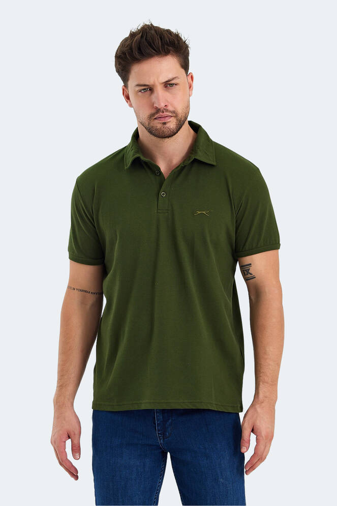 Slazenger KLASSE IN Erkek Polo Yaka Haki Tişört