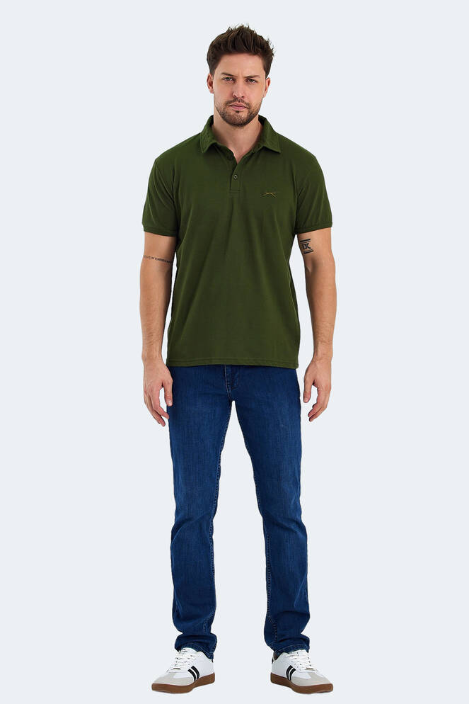 Slazenger KLASSE IN Erkek Polo Yaka Haki Tişört
