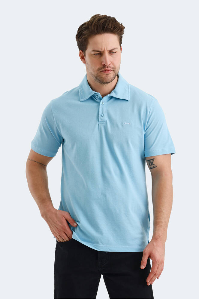 Slazenger KLASSE IN Erkek Polo Yaka Koyu Mavi Tişört