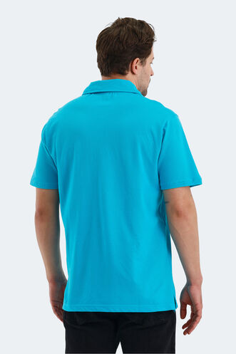 Slazenger KLASSE IN Erkek Polo Yaka Turkuaz Tişört - Thumbnail