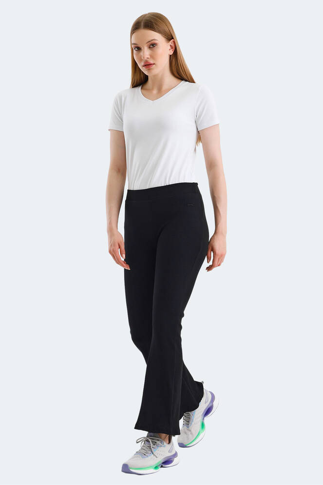 Slazenger KNOXY IN Kadın Bol Paça Siyah Eşofman Altı