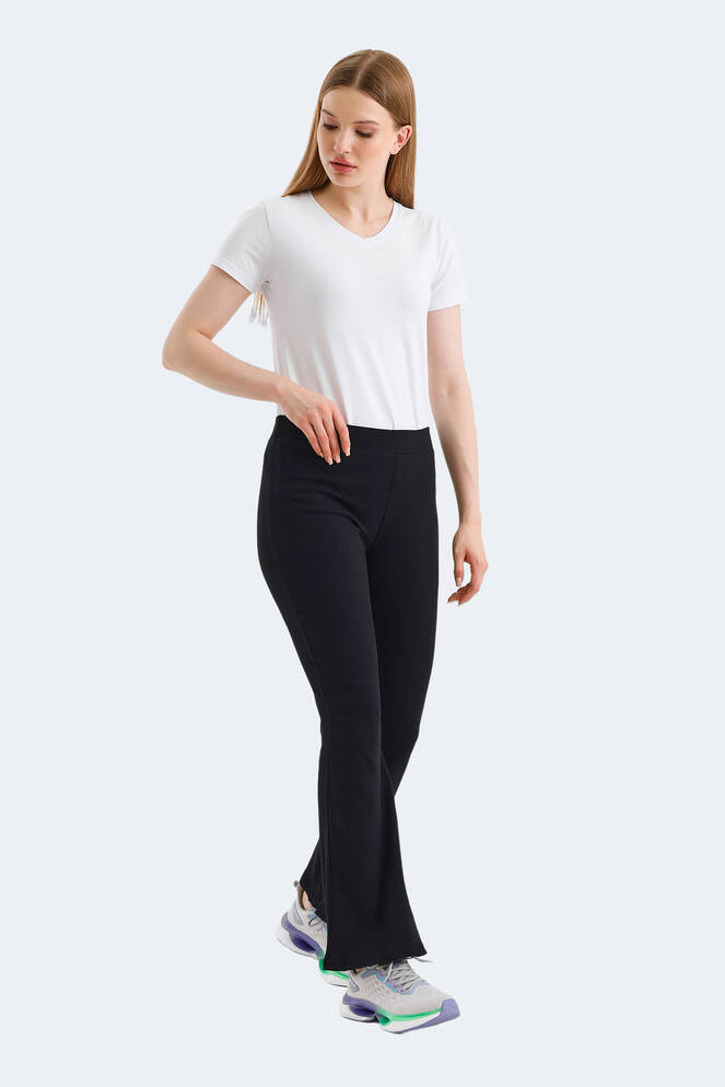 Slazenger KNOXY IN Kadın Bol Paça Siyah Eşofman Altı