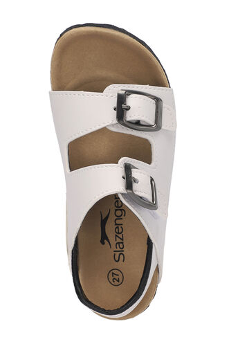 Slazenger KOBBY Unisex Çocuk Sandaletleri Beyaz - Thumbnail