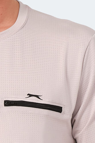 Slazenger KONUL Erkek T-Shirt Bej - Thumbnail